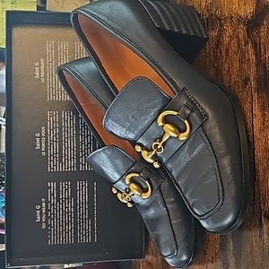 Saint G Navy Blue Leather Loafers (38/7.5)